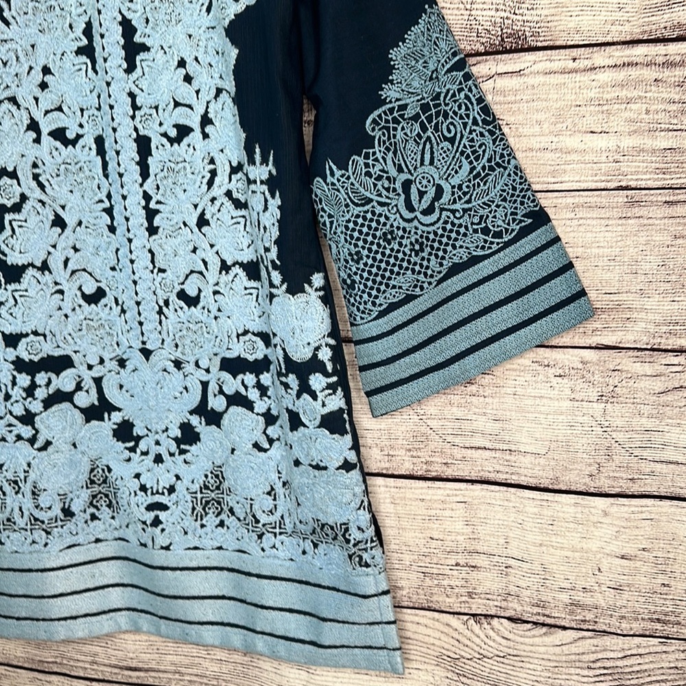 New Sana Safinaz Pakistani Embroidered Lawn Indian Dress Size XS - Picture 2 of 13
